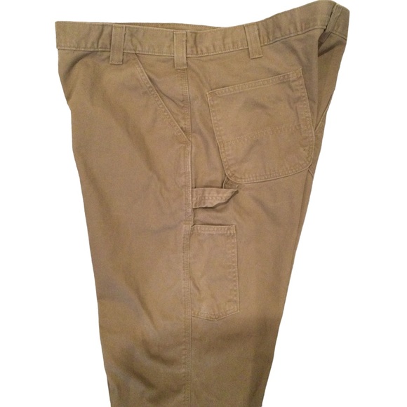 Carhartt Relaxed Fit Twill Utility Work Pant Dark Khaki Size W42 L34 - Picture 4 of 15